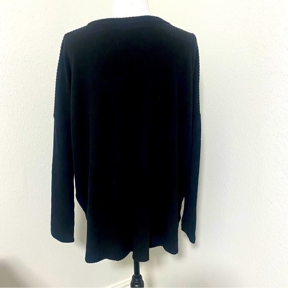 Time and Tru Women’s Black Long Sleeve Oversize Sweater Size Large - Picture 4 of 7